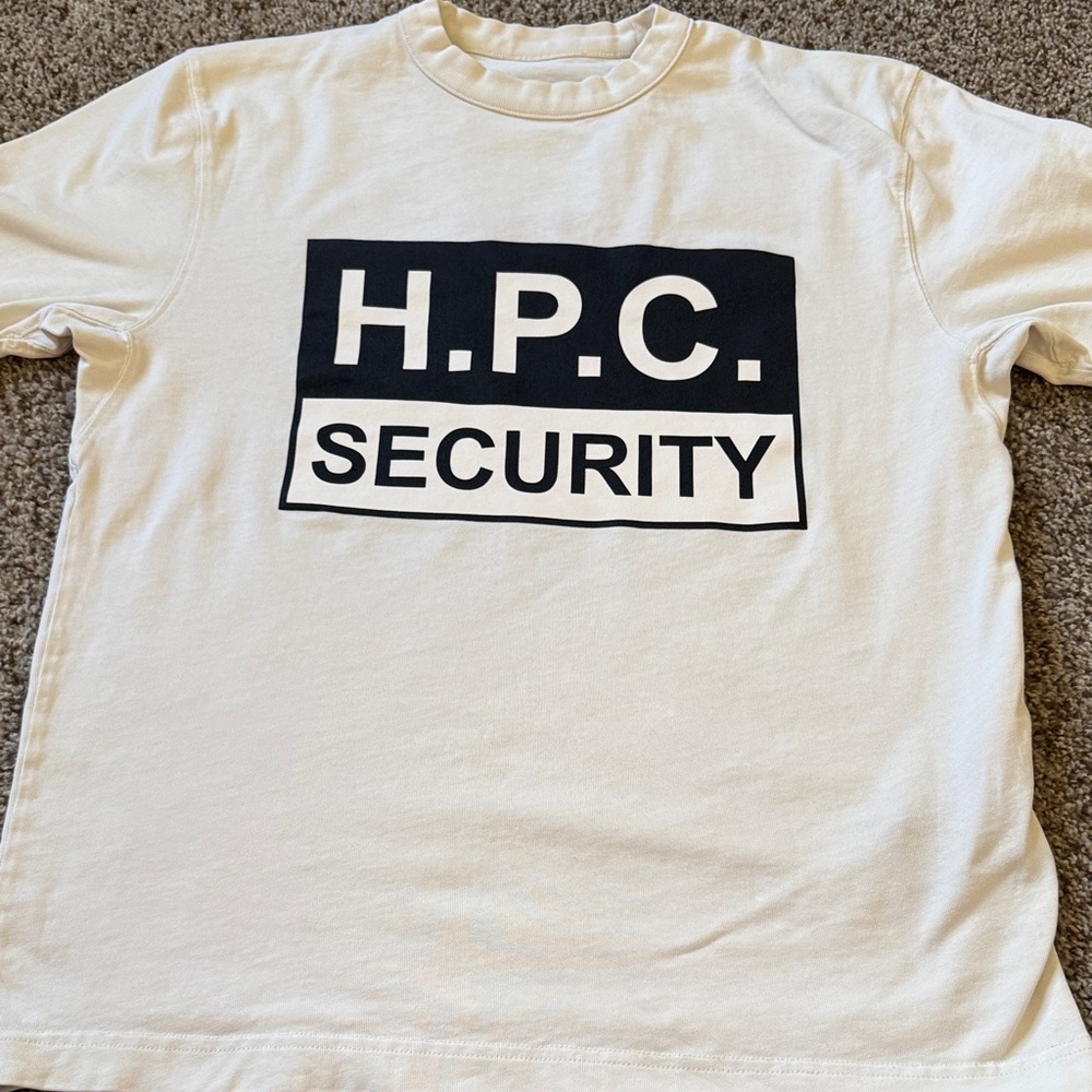 Heron Preston H.P.C Security Tee White Men’s Small Graphic Streetwear Authentic